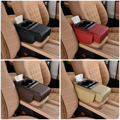 Car Armrest Cushion with Cup & Phone Holder Car Armrest Cushion with Cup & Phone Holder
