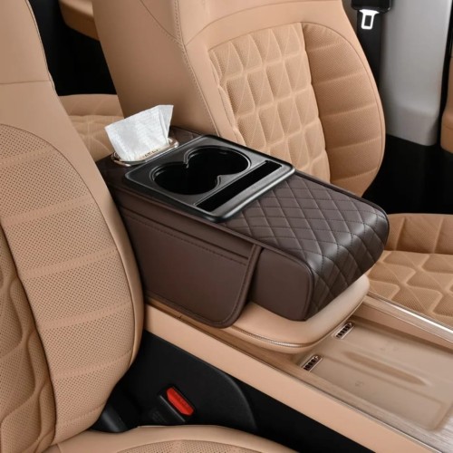 Car Armrest Cushion with Cup & Phone Holder Car Armrest Cushion with Cup & Phone Holder