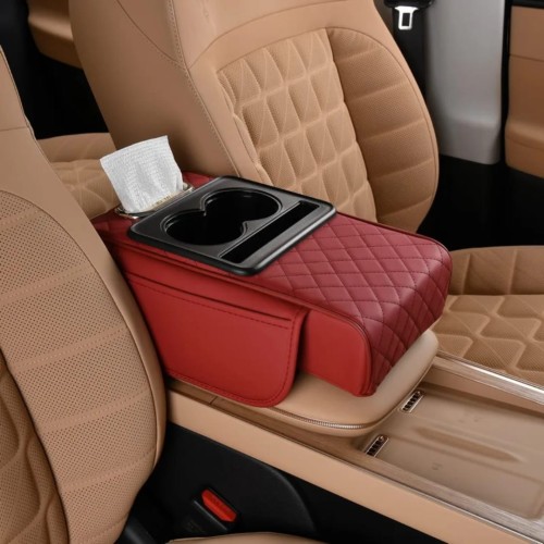 Car Armrest Cushion with Cup & Phone Holder Car Armrest Cushion with Cup & Phone Holder