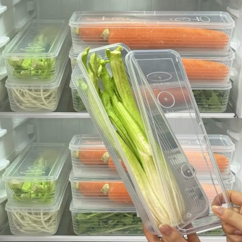 Refrigerator Herb Storage Boxes – Stackable Organizer