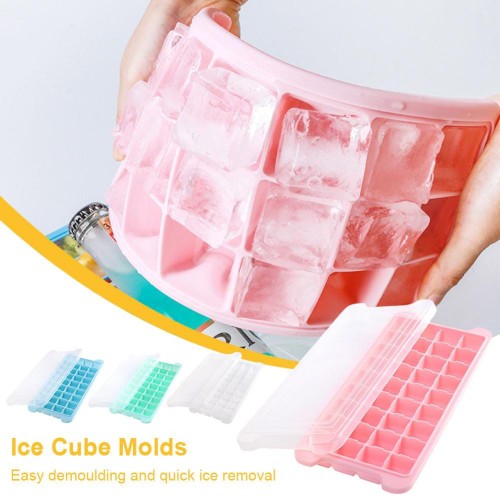 24-Grid Silicone Ice Cube Tray – Leakproof & Stackable 24-Grid Silicone Ice Cube Tray – Leakproof & Stackable
