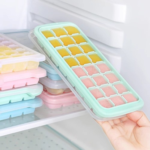 24-Grid Silicone Ice Cube Tray – Leakproof & Stackable 24-Grid Silicone Ice Cube Tray – Leakproof & Stackable