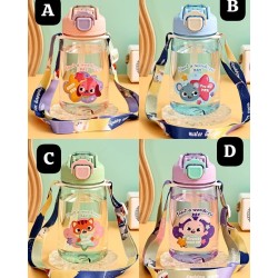 Kids Water Bottles with Straw & Strap – 650ml Leak Proof