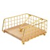 Luxury Metallic Serviette Holder with Bamboo Base Luxury Metallic Serviette Holder with Bamboo Base