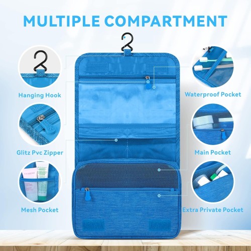 Partitioned Makeup Organizer Bag – Travel Cosmetic Storage