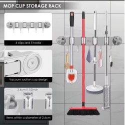 Nonslip Wall Mounted Mop Holder – Strong & Durable Organizer
