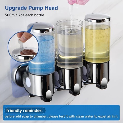 Wall-Mounted Multi-Chamber Soap Dispenser – Stylish, Hygienic & Space-Saving Bathroom Essential Wall-Mounted Multi-Chamber Soap Dispenser – Stylish, Hygienic & Space-Saving Bathroom Essential