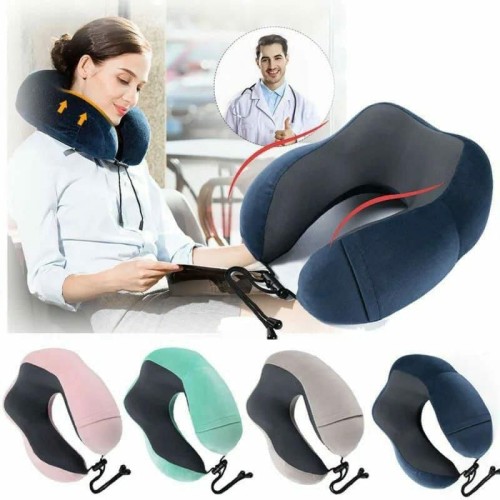 Travel Neck Pillows – Memory Foam with Phone Pocket