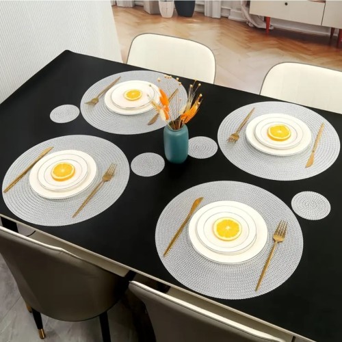 6pcs PVC Non Woven Table Mats – Stylish & Durable Dining Table Protection 6pcs PVC Non Woven Table Mats – Stylish & Durable Dining Table Protection