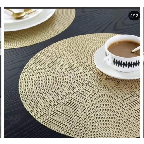 6pcs PVC Non Woven Table Mats – Stylish & Durable Dining Table Protection 6pcs PVC Non Woven Table Mats – Stylish & Durable Dining Table Protection