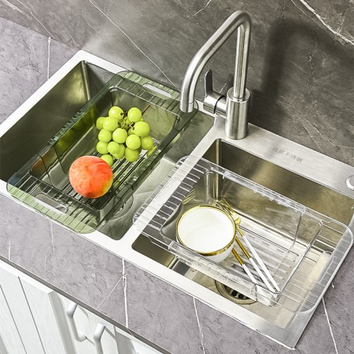 Multifunctional Acrylic Over the Sink Colander/Drain Basket Multifunctional Acrylic Over the Sink Colander/Drain Basket