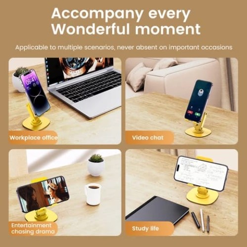 Phone Holder Desk Stand – Rotatable & Adjustable Phone Holder Desk Stand – Rotatable & Adjustable