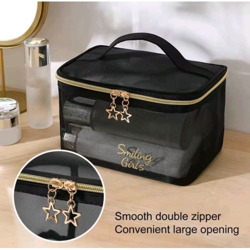 Transparent Toiletry Bag – Double Zipper Cosmetic Storage Transparent Toiletry Bag – Double Zipper Cosmetic Storage