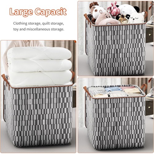 3 Pcs Large Capacity Quilt Storage Bags – Dust & Moisture Proof