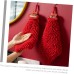 Red Chenille Hand Towels – Soft & Quick-Drying