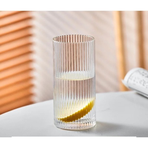 High Borosilicate Ribbed Water/Juice Glasses – Elegant & Durable Drinkware High Borosilicate Ribbed Water/Juice Glasses – Elegant & Durable Drinkware