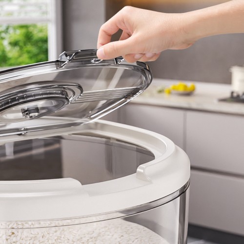 Acrylic 10kg Rice Bucket – Airtight Food Storage