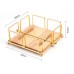 Luxury Metallic Serviette Holder with Bamboo Base