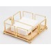 Luxury Metallic Serviette Holder with Bamboo Base