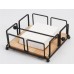 Luxury Metallic Serviette Holder with Bamboo Base