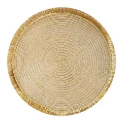Round Shimmery Gold Placemats – Set of 6