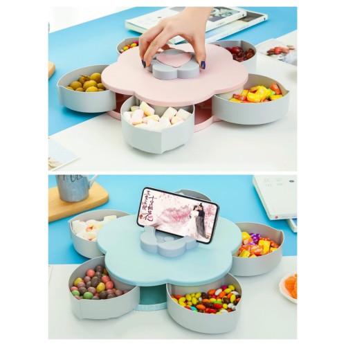 Rotating Petal Snack Tray – Candy & Nut Storage Rotating Petal Snack Tray – Candy & Nut Storage