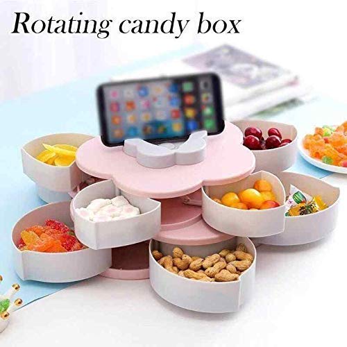 Rotating Petal Snack Tray – Candy & Nut Storage Rotating Petal Snack Tray – Candy & Nut Storage