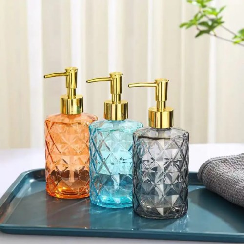 European Style Glass Soap Dispenser – 330ml Refillable