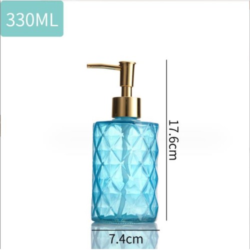 European Style Glass Soap Dispenser – 330ml Refillable