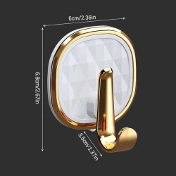 2pcs Luxury Punch-Free Adhesive Wall Hooks