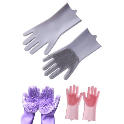 2pcs Silicone Washing Gloves