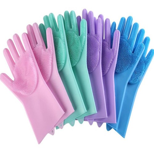2pcs Silicone Washing Gloves