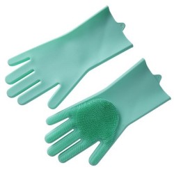 2pcs Silicone Washing Gloves