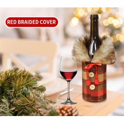 Wine Bottle Gift Wrap – Elegant Red Braided Cover Wine Bottle Gift Wrap – Elegant Red Braided Cover