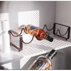 Metallic Carbon Wine Holder – 4 Slot