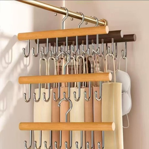 Wooden Plank Multipurpose 8 Hook Hanger