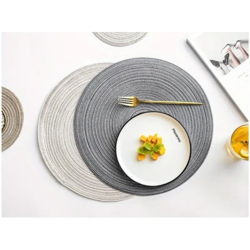 Elegant Round Woven Placemats – 6 pcs Elegant Round Woven Placemats – 6 pcs