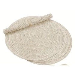 Elegant Round Woven Placemats – 6 pcs
