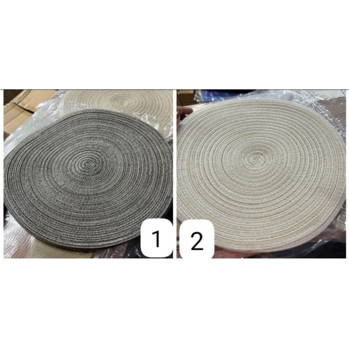 Elegant Round Woven Placemats – 6 pcs Elegant Round Woven Placemats – 6 pcs