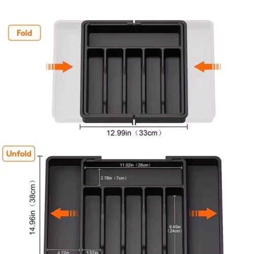 Expandable Cutlery Drawer Organizer – BPA-Free Hard Plastic Kitchen Storage Tray Expandable Cutlery Drawer Organizer – BPA-Free Hard Plastic Kitchen Storage Tray