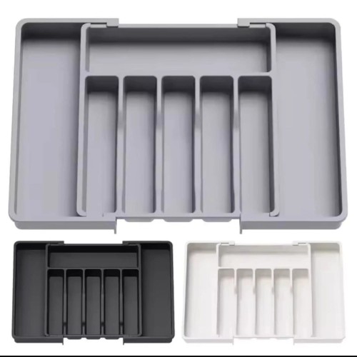 Expandable Cutlery Drawer Organizer – BPA-Free Hard Plastic Kitchen Storage Tray Expandable Cutlery Drawer Organizer – BPA-Free Hard Plastic Kitchen Storage Tray