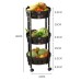 Foldable Rotating Vegetable/Fruit Rack with Lockable Wheel Foldable Rotating Vegetable/Fruit Rack with Lockable Wheel
