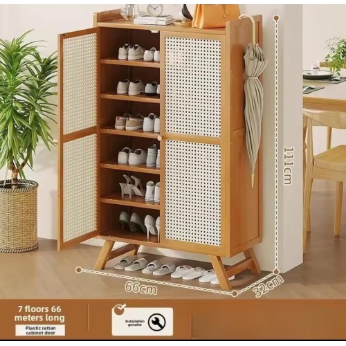 Wooden Bamboo Shoe Rack & Storage Cabinet – Eco-Friendly Organizer for Entryways Wooden Bamboo Shoe Rack & Storage Cabinet – Eco-Friendly Organizer for Entryways