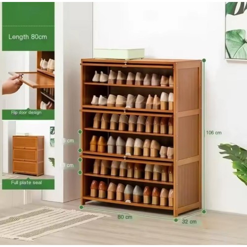 6-Tier Flip Side Bamboo Shoe Cabinet & Storage Shelf – Foldable Eco-Friendly Organizer 6-Tier Flip Side Bamboo Shoe Cabinet & Storage Shelf – Foldable Eco-Friendly Organizer
