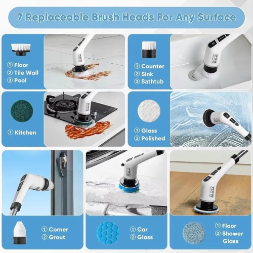 Rechargeable 7-in-1 Spin Scrubber Brush Rechargeable 7-in-1 Spin Scrubber Brush