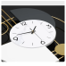 Modern metal geometric silent wall clock with a pendulum