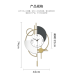 Modern metal geometric silent wall clock with a pendulum