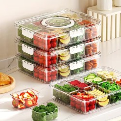 8-Compartment Clear Fridge Box