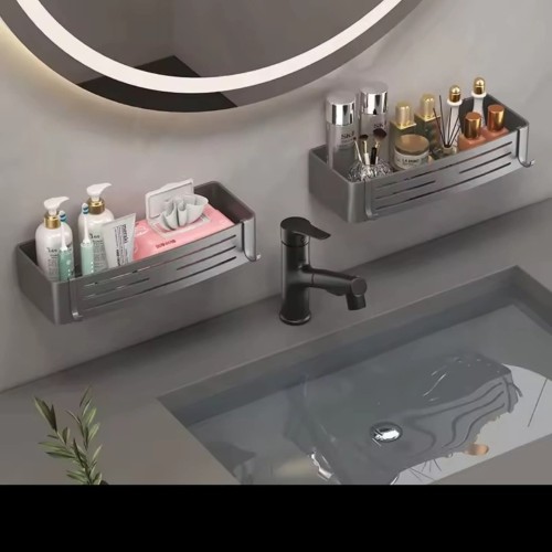 2pcs Aluminium Wall Mounted Bathroom Shelves 2pcs Aluminium Wall Mounted Bathroom Shelves