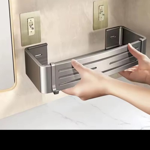2pcs Aluminium Wall Mounted Bathroom Shelves 2pcs Aluminium Wall Mounted Bathroom Shelves